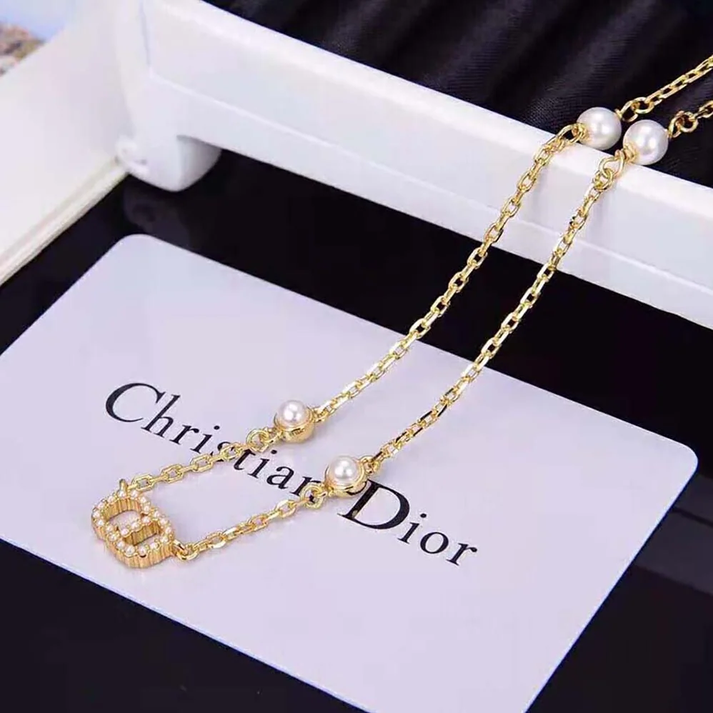 Dior Clair D Lune Necklace Gold for Women in Finish Metal