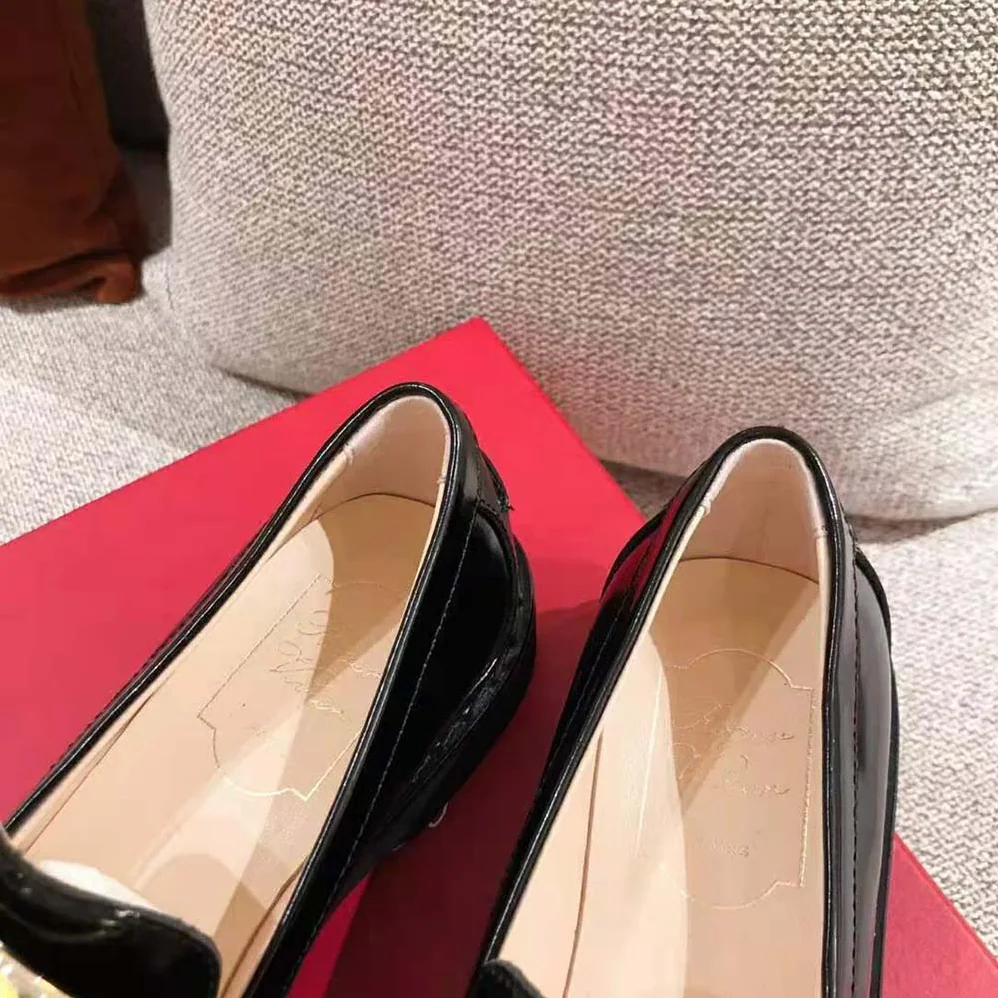 Roger Vivier Viv' Rangers Metal Buckle Loafers for Women in Black Roger Vivier Viv' Rangers Metal Buckle Loafers for Women in Black