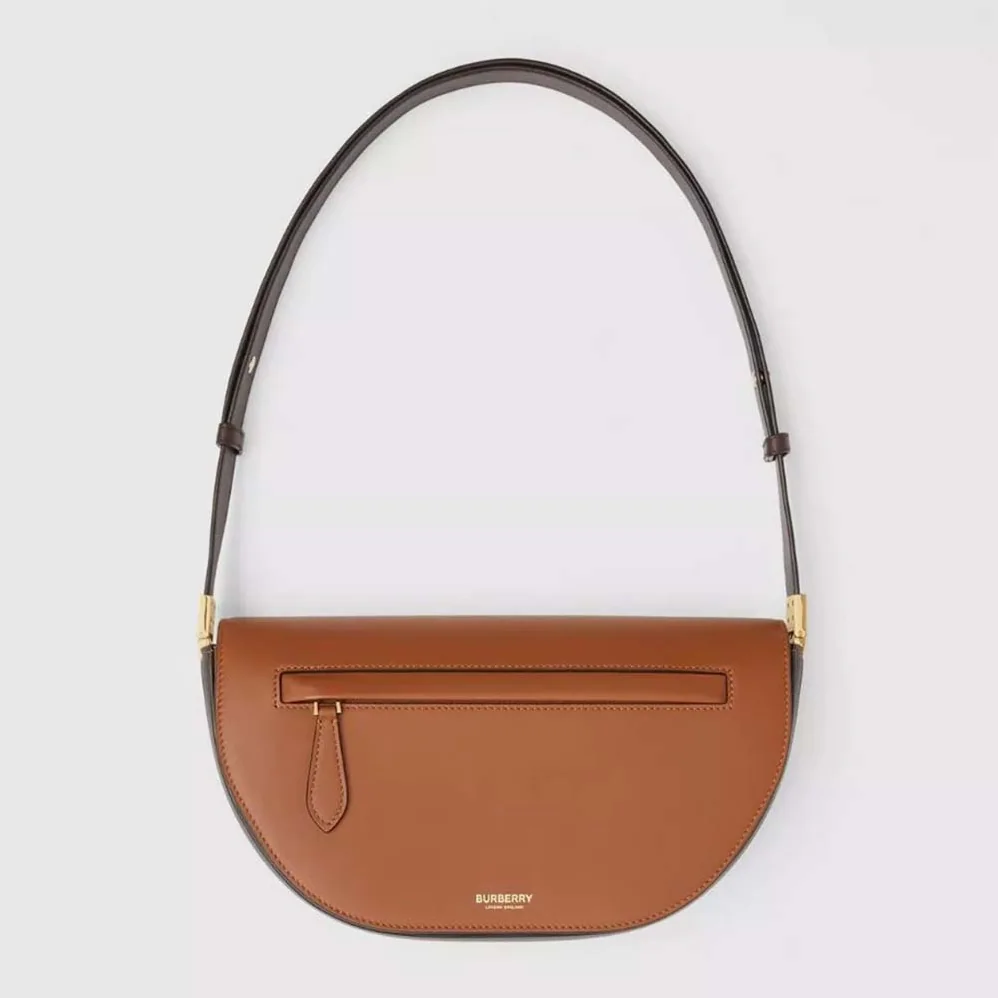 Burberry Small Leather Olympia Shoulder Bag for Women in Brown