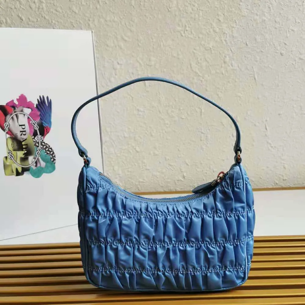 Prada Nylon and Saffiano Leather Mmini Bag for Women in Blue Prada Nylon and Saffiano Leather Mmini Bag for Women in Blue