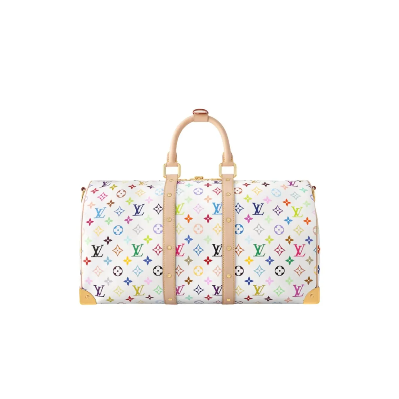 Louis Vuitton LV x TM Keepall Bandouliere 45 Travel Bag in Multicoloured Gold Hardware Louis Vuitton LV x TM Keepall Bandouliere 45 Travel Bag in Multicoloured Gold Hardware