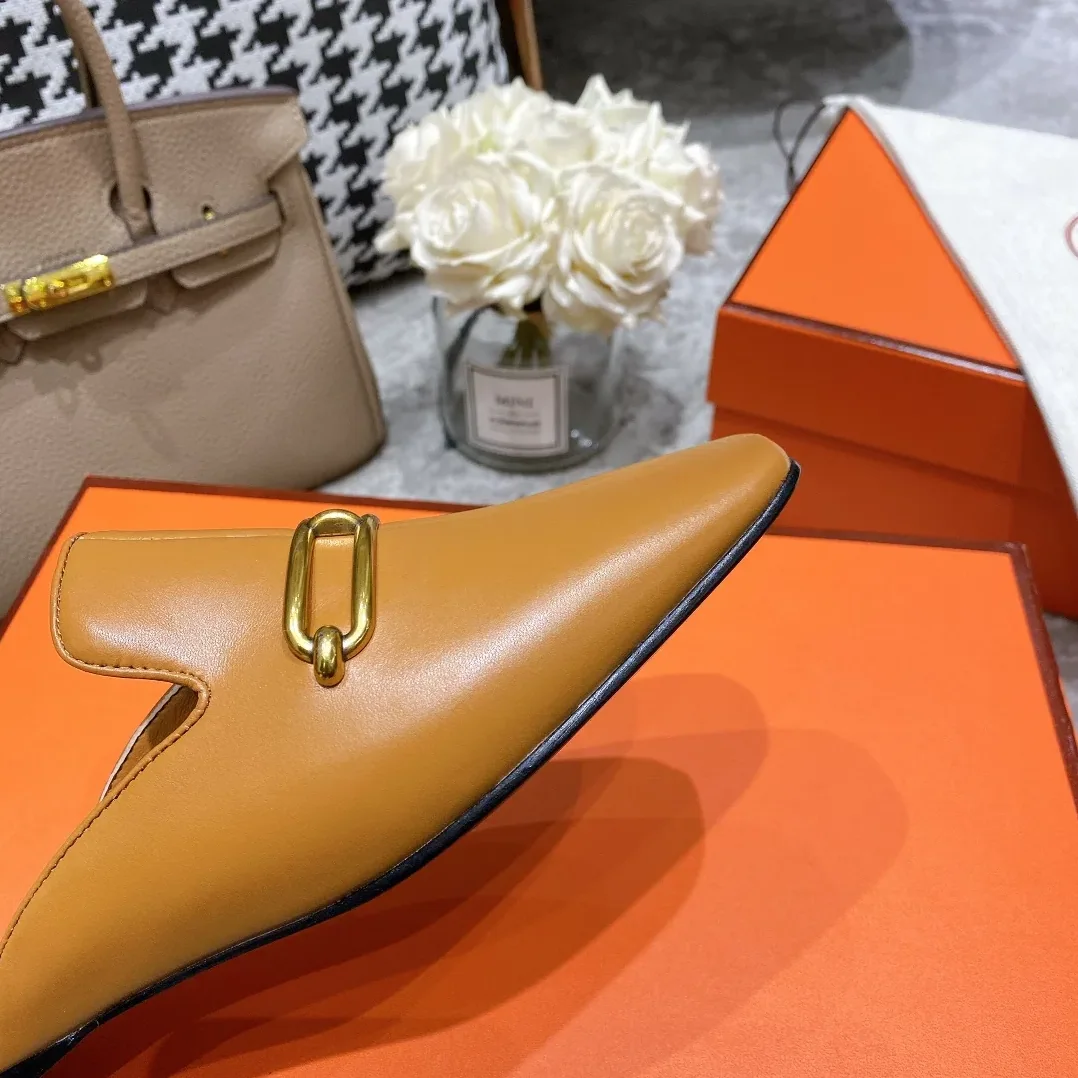 Hermes Esmee Mule Brown Hermes Esmee Mule Brown