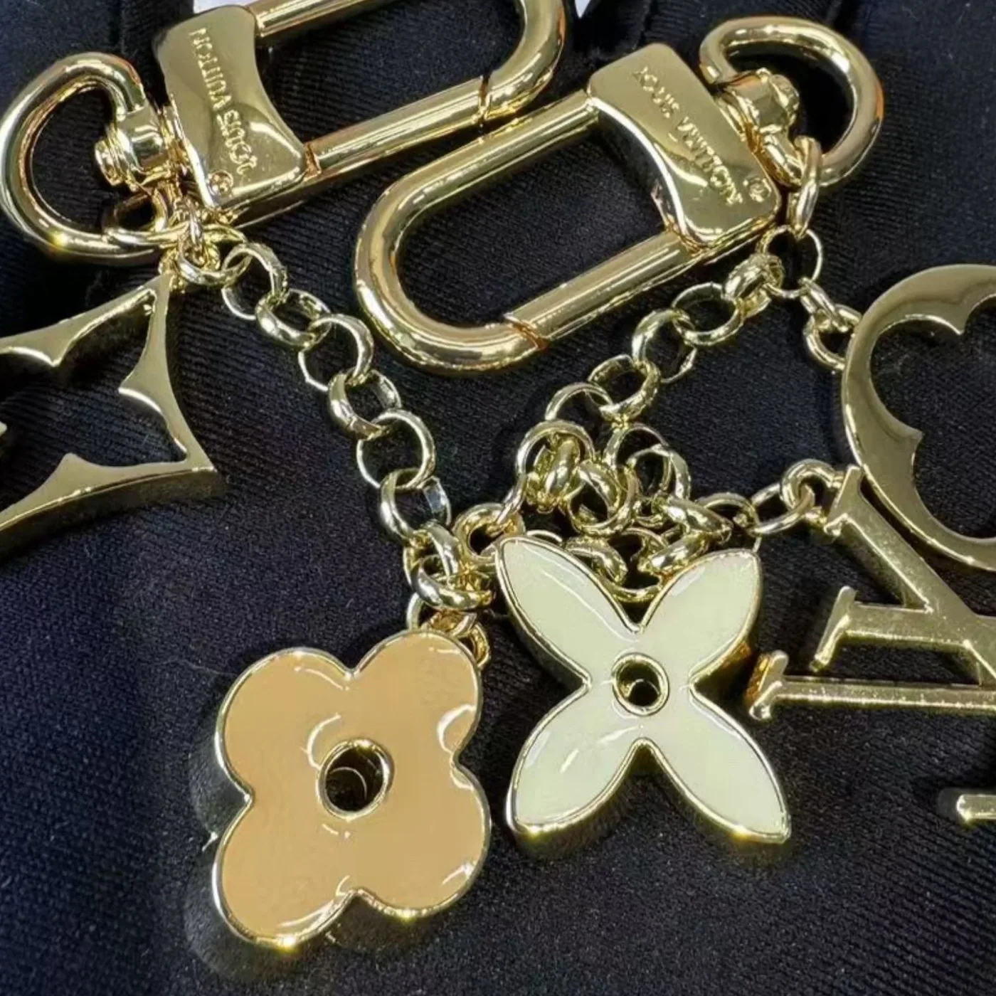 Louis Vuitton Fleur de Monogram Bag Charm Chain Louis Vuitton Fleur de Monogram Bag Charm Chain
