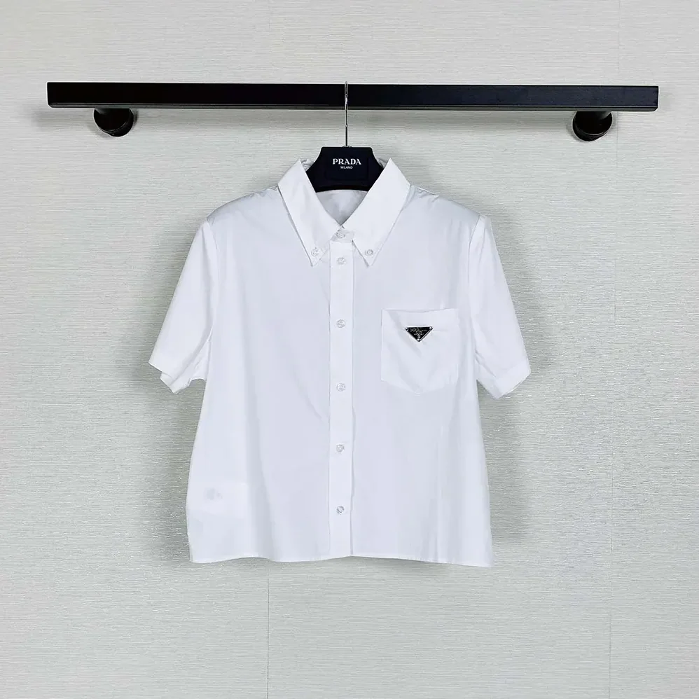 Prada Poplin Shirt for Women in White Prada Poplin Shirt for Women in White