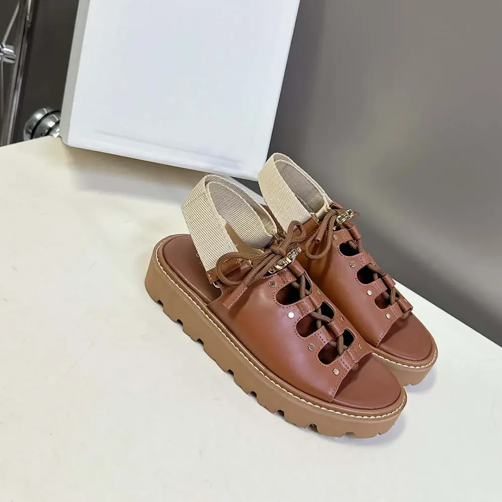 Celine Billie Chunky Sandal in Calfskin and Textile for Women Celine Billie Chunky Sandal in Calfskin and Textile for Women