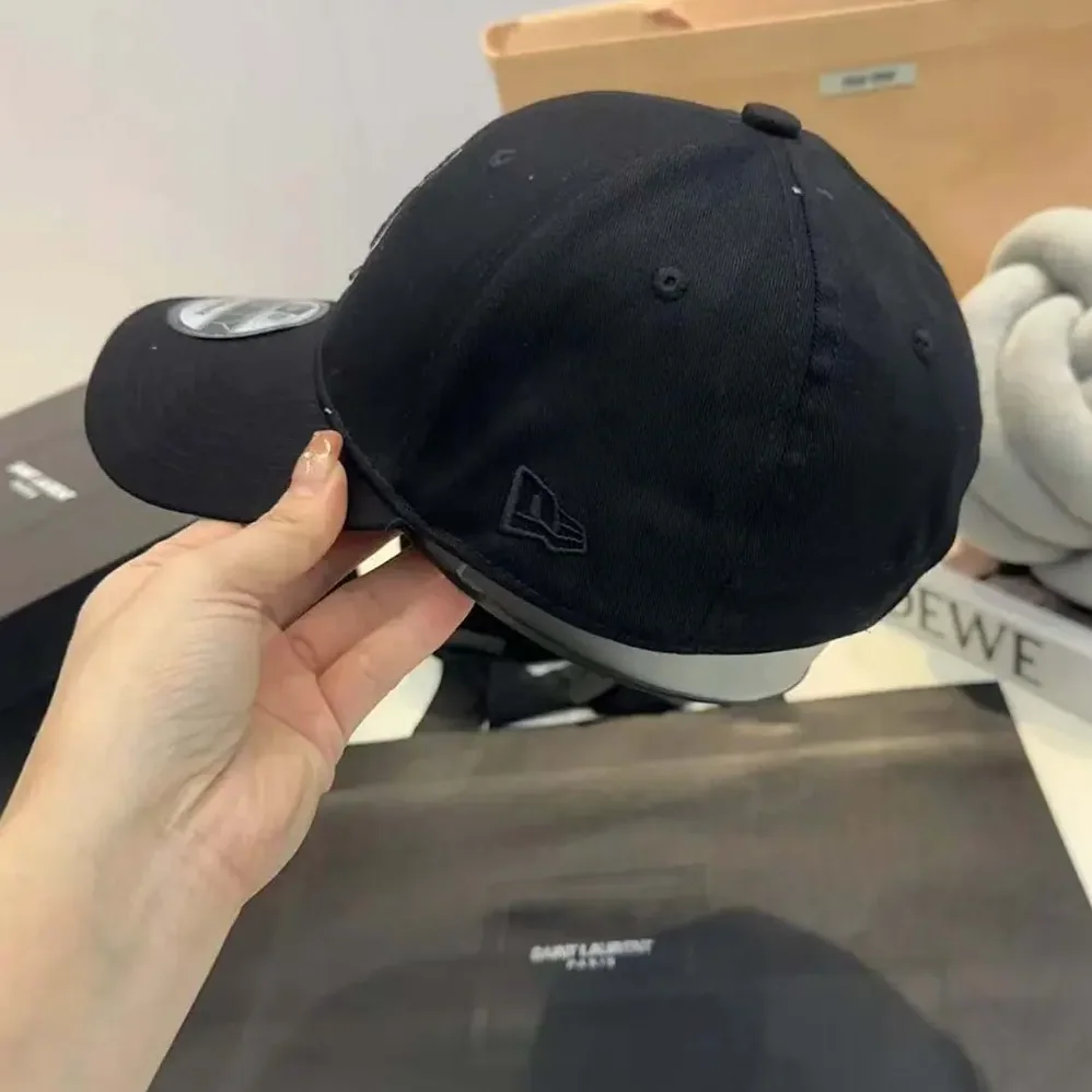 Saint Laurent YSL Cap in Gabardine for Unisex in Black