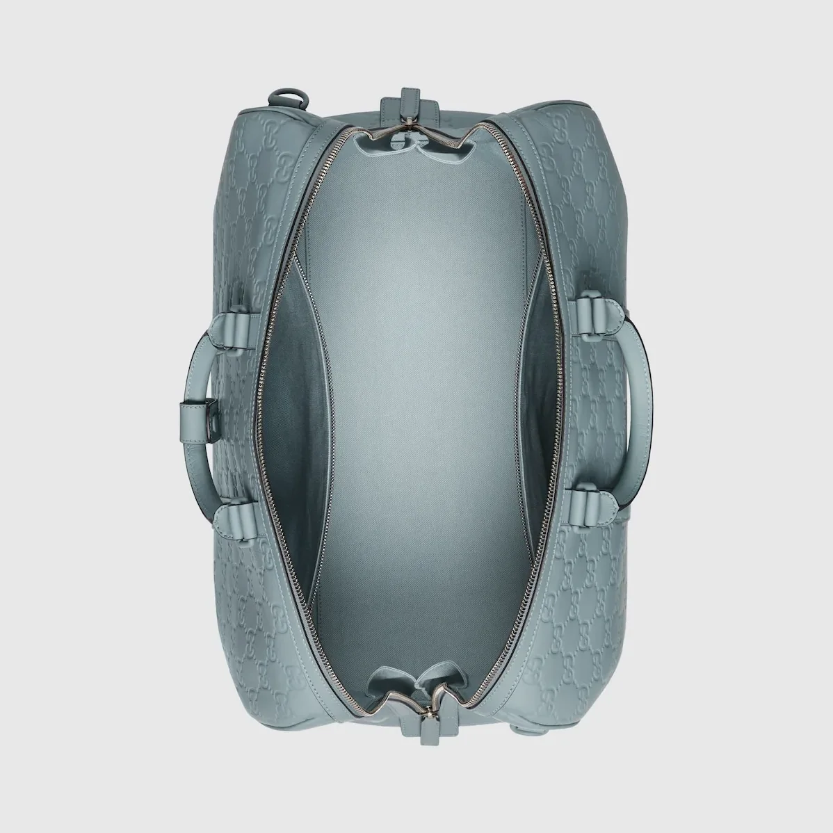 Gucci Rubber-Effect Medium Duffle Bag Light Blue / Gucci Rubber-Effect Medium Duffle Bag Light Blue /
