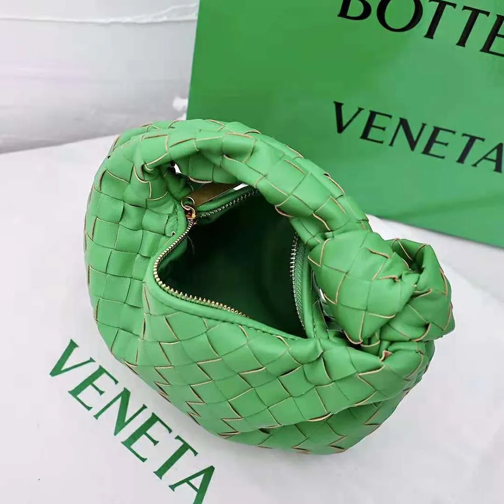 Bottega Veneta Mini Jodie in Lambskin Leather for Women in Green Bottega Veneta Mini Jodie in Lambskin Leather for Women in Green