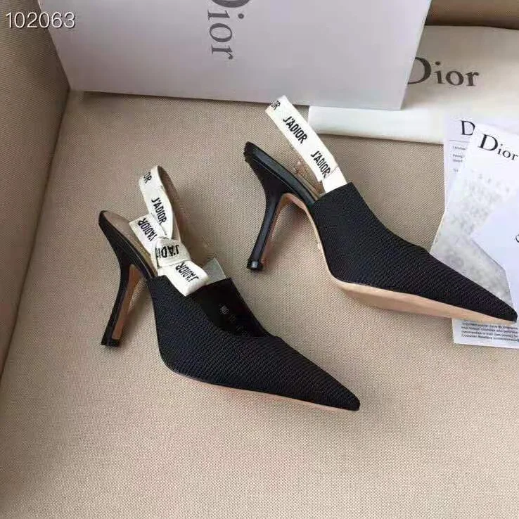 Dior J'adior Pump in Technical Canvas in 10cm Heel for Women in Black Dior J'adior Pump in Technical Canvas in 10cm Heel for Women in Black