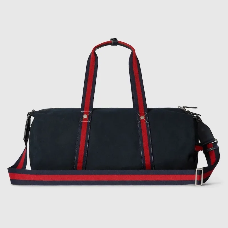 Gucci Large Printed Canvas Duffle Bag Dark Blue / Gucci Large Printed Canvas Duffle Bag Dark Blue /