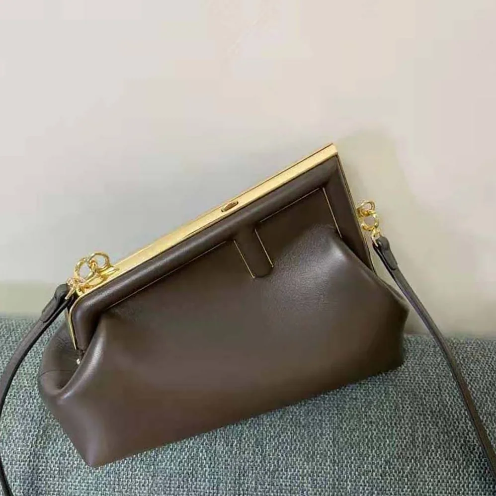 Fendi First Small Dark Brown Leather Bag for Women