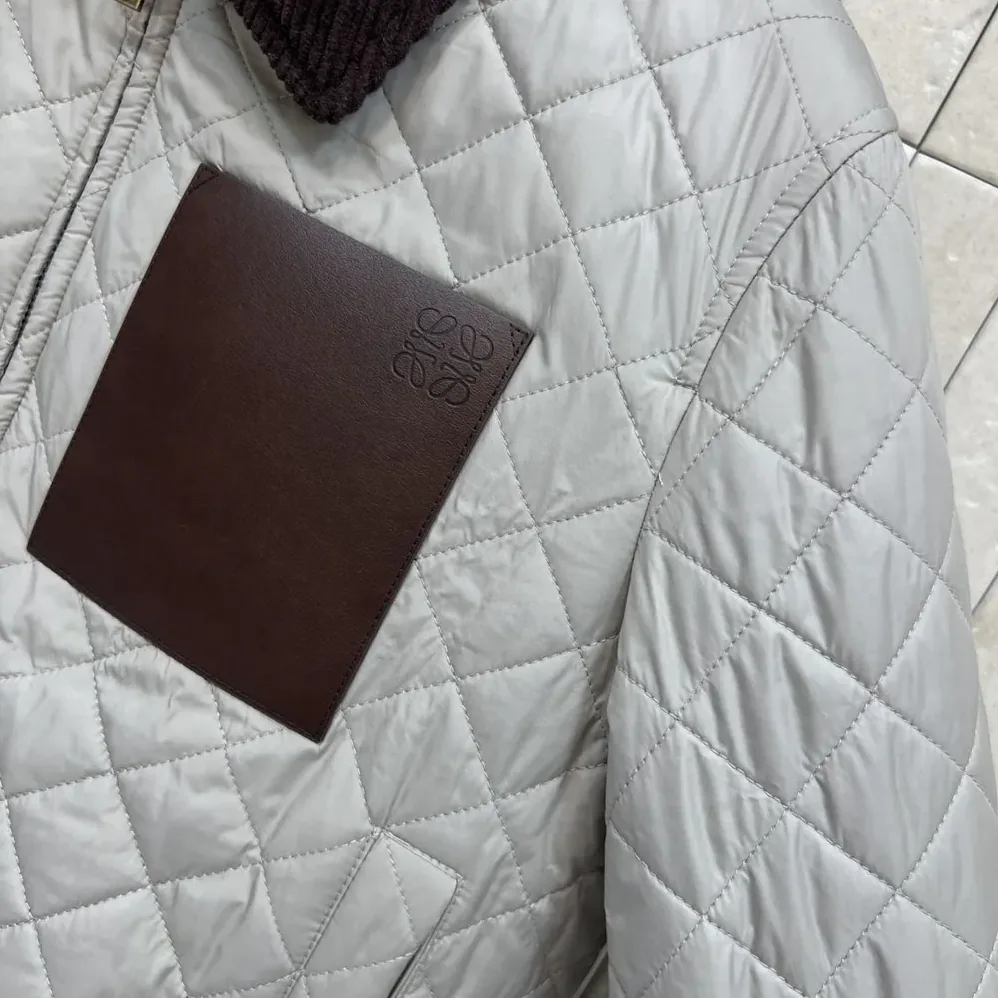 Loewe Short Jacket in Technical Fabric for Women in Grey