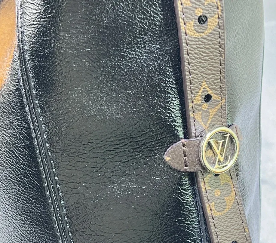 Louis Vuitton CarryAll Vibe MM Shoulder Bag in Black Silver Hardware