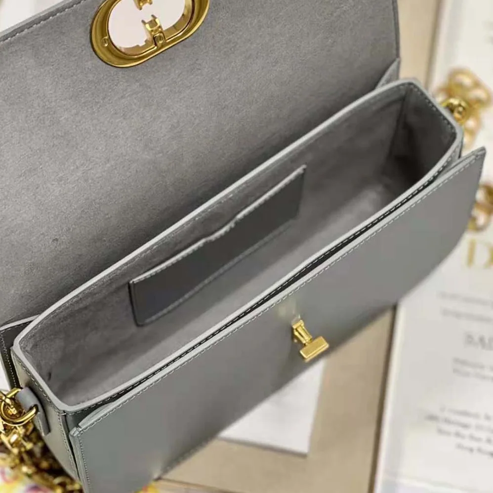 Dior 30 Montaigne Avenue Bag Ethereal Gray Box Calfskin for Women Dior 30 Montaigne Avenue Bag Ethereal Gray Box Calfskin for Women