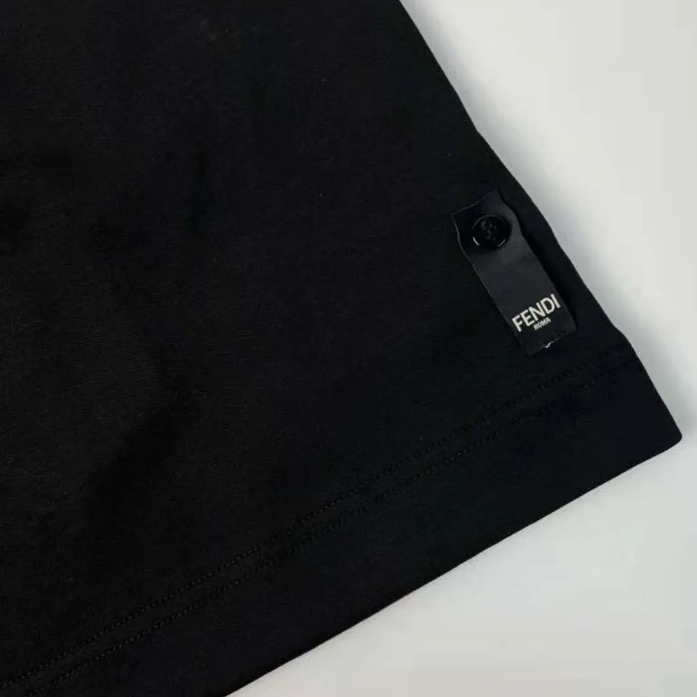 Fendi Black Jersey T-shirt-FY0936AQJAF0QA1 for Men