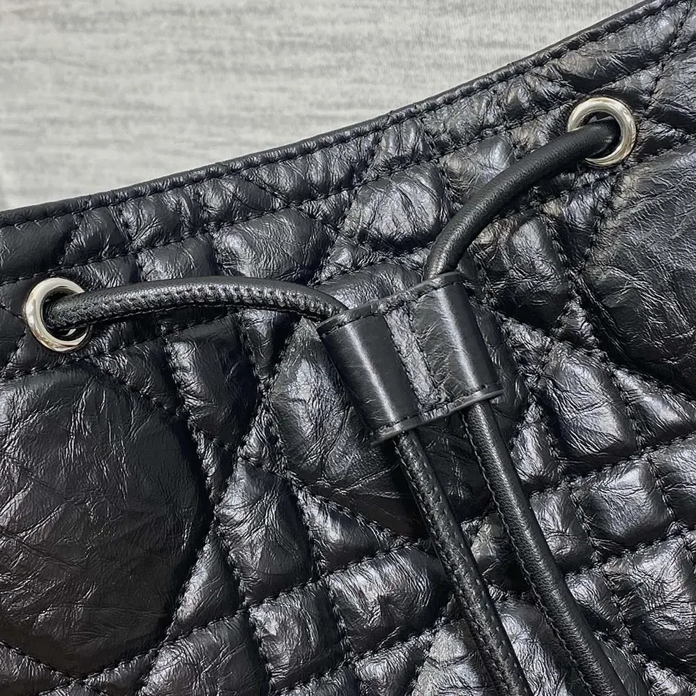 Dior Medium D-Motion Bag Black Macrocannage Crinkled Calfskin for Women Dior Medium D-Motion Bag Black Macrocannage Crinkled Calfskin for Women
