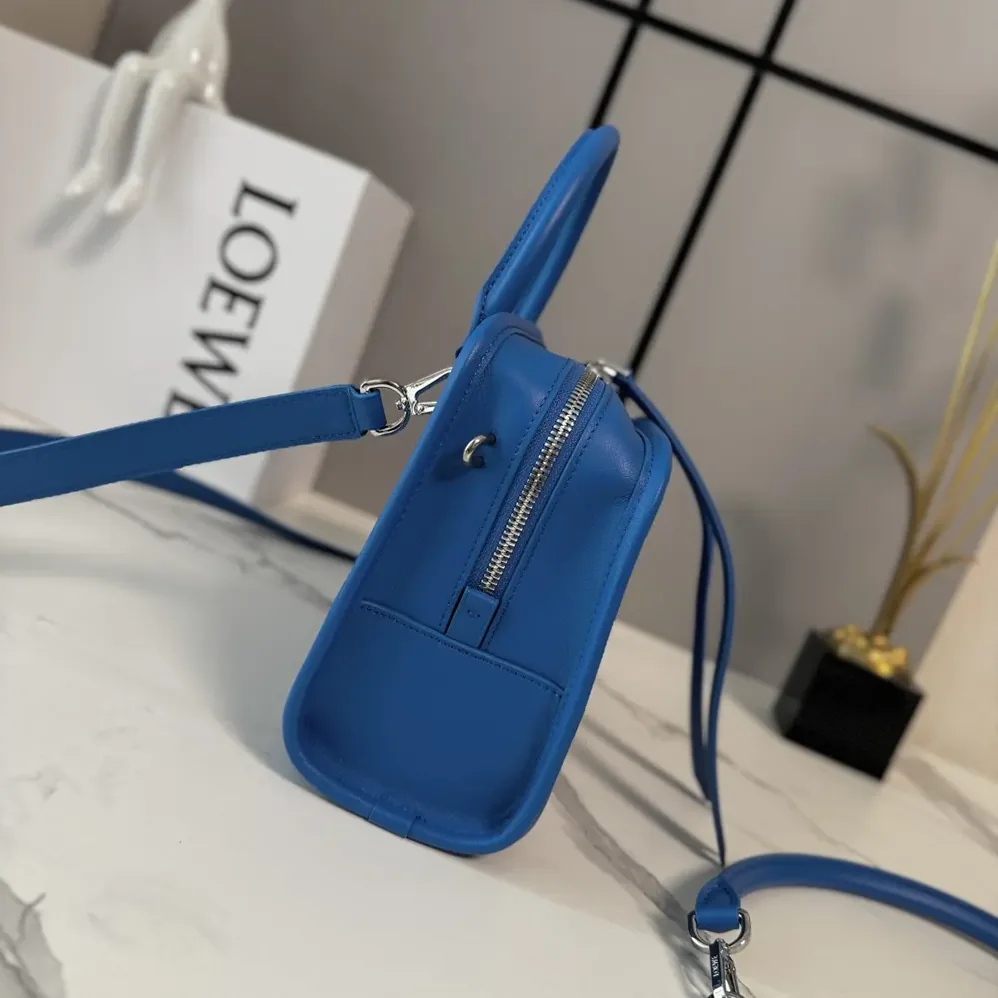 Loewe Small Amazona 180 Bag in Soft Calfskin for Women in Royal Azur