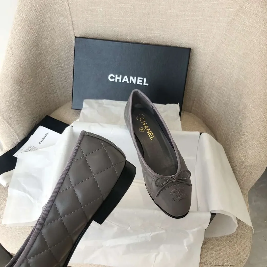 Chanel Ballet Flats Dark Green Chanel Ballet Flats Dark Green