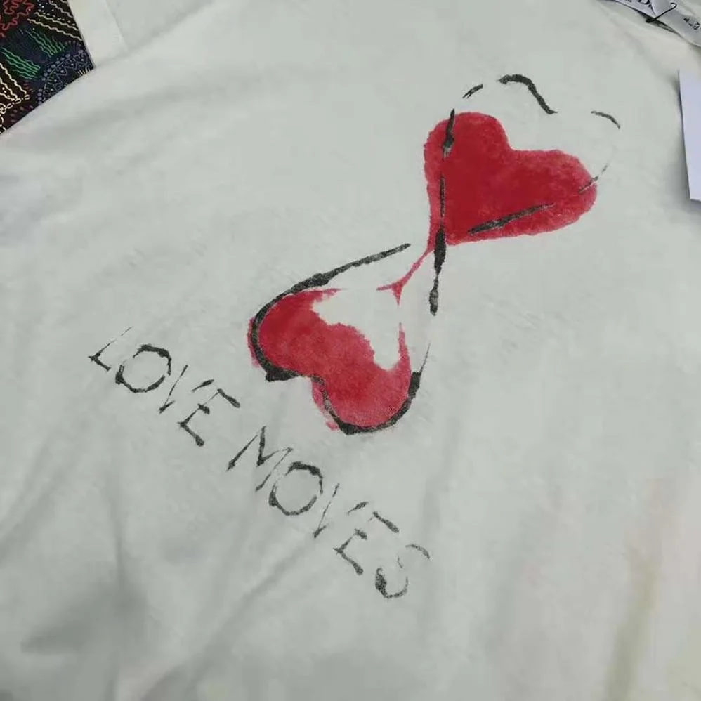 Dior Love Moves T-shirt Ecru Cotton Jersey and Linen for Women Dior Love Moves T-shirt Ecru Cotton Jersey and Linen for Women