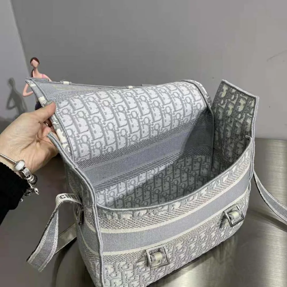 Dior Diorcamp Bag Dior Oblique Embroidery for Men in Silver Dior Diorcamp Bag Dior Oblique Embroidery for Men in Silver