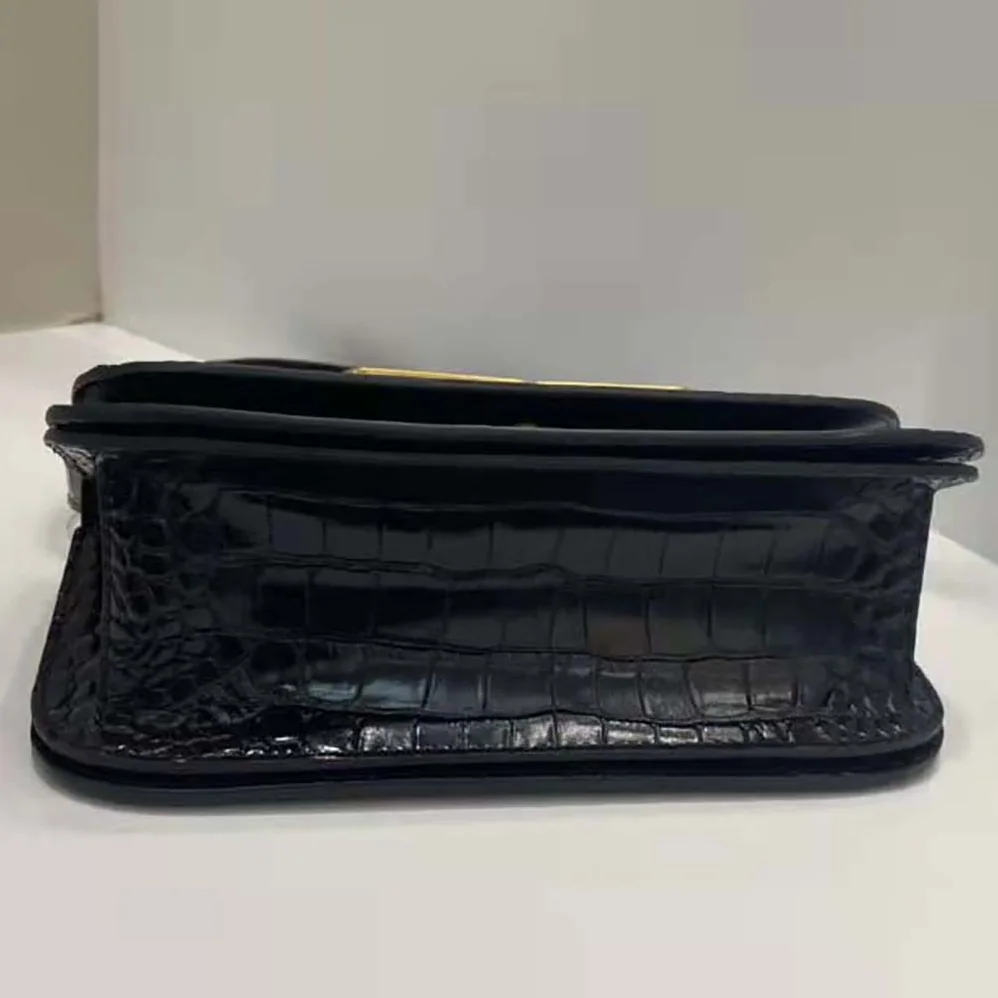 Balenciaga Gossip Small Bag in Extra Supple Crocodile Embossed Calfskin in Black for Women