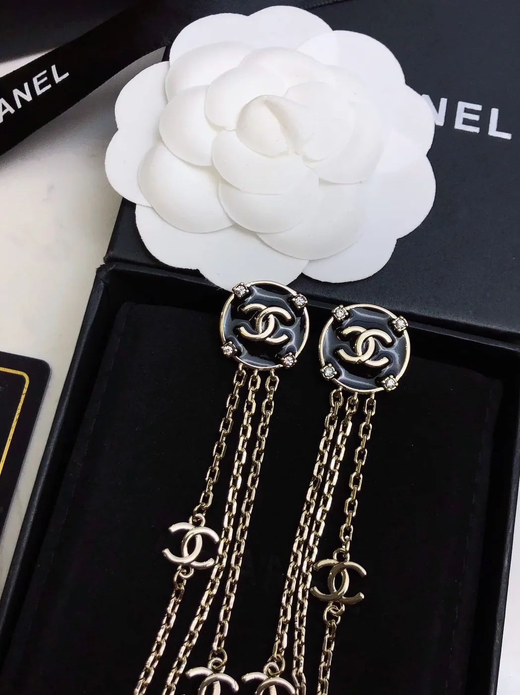 Long Earrings Black