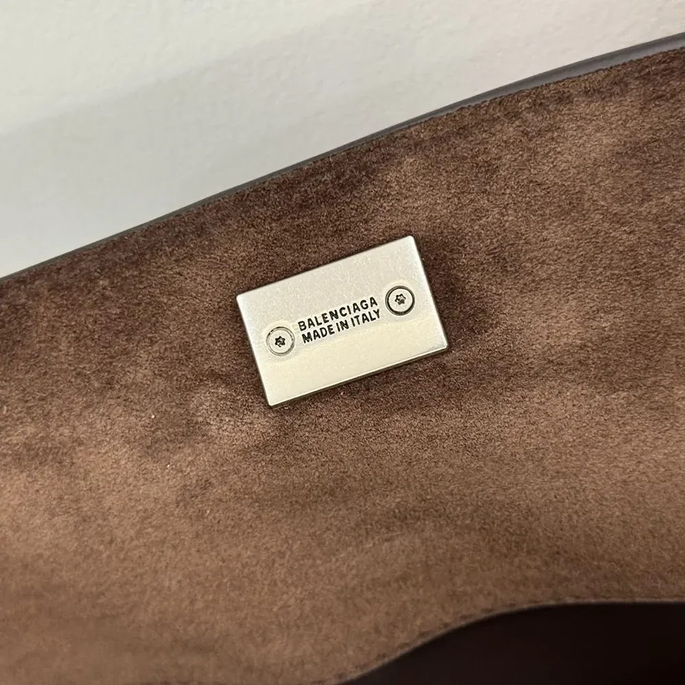 Balenciaga Rodeo Handbag Large in Light Espresso Waxed Suede Calfskin and Smooth Calfskin for Women Balenciaga Rodeo Handbag Large in Light Espresso Waxed Suede Calfskin and Smooth Calfskin for Women