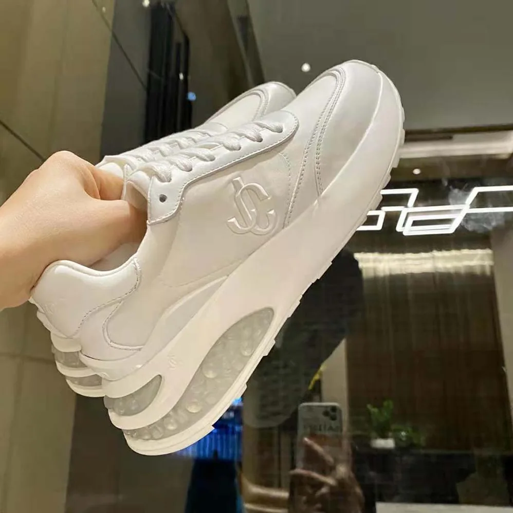 Jimmy Choo Memphis Lace UP/M White Neoprene and Leather Low for Women in Top Trainers Jimmy Choo Memphis Lace UP/M White Neoprene and Leather Low for Women in Top Trainers