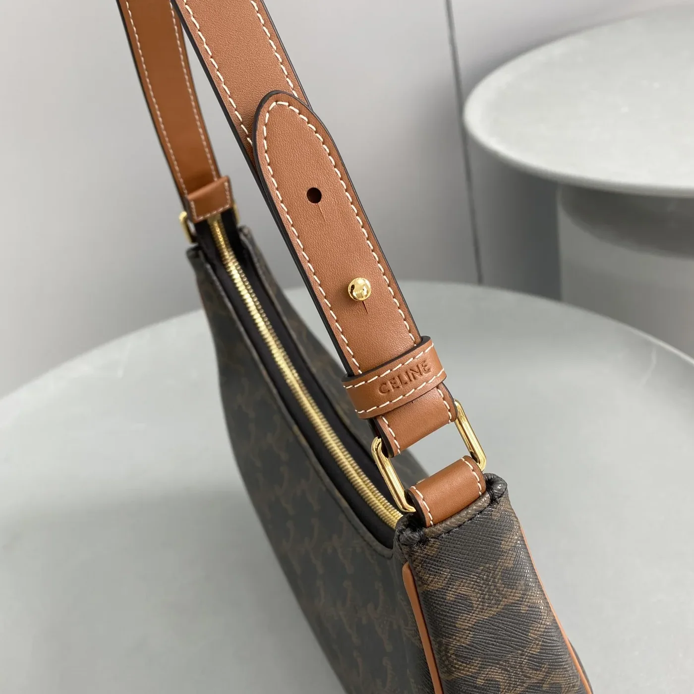 Celine Ava Bag In Triomphe Canvas Brown / .04LU Celine Ava Bag In Triomphe Canvas Brown / .04LU