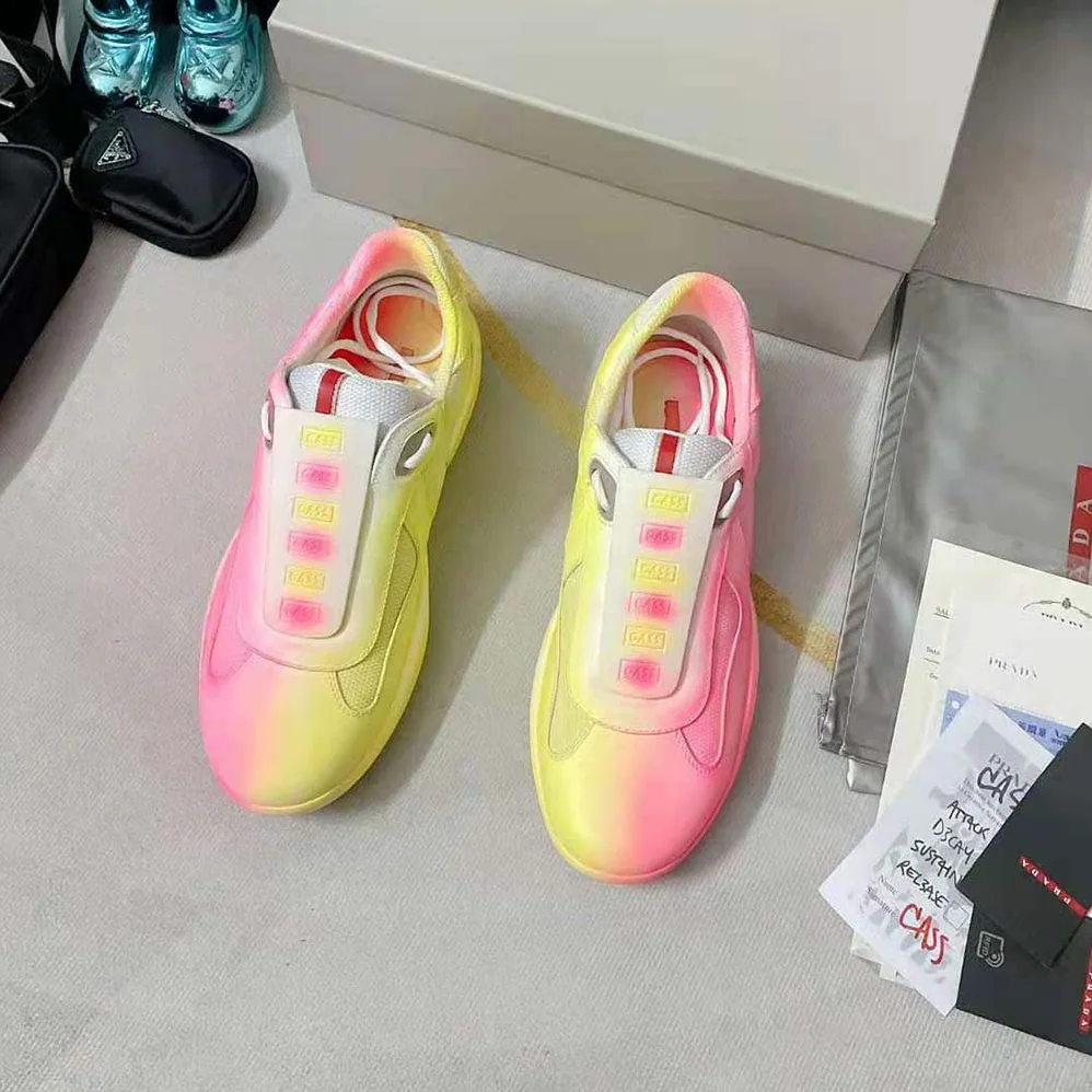 Prada Cass x Prada Americas Cup Rel3ase Sneakers for Unisex in Yellow