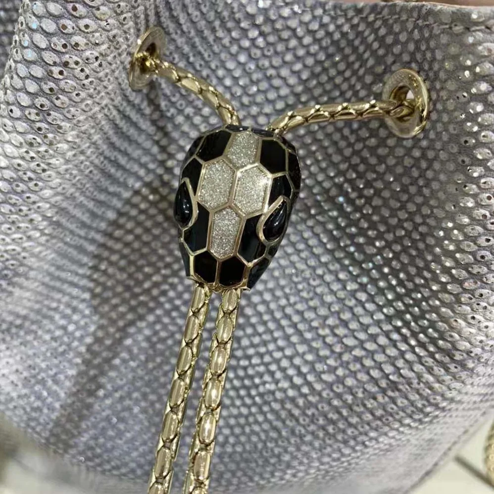 Bvlgari Serpenti Forever Bucket Bag for Women in Silver Bvlgari Serpenti Forever Bucket Bag for Women in Silver