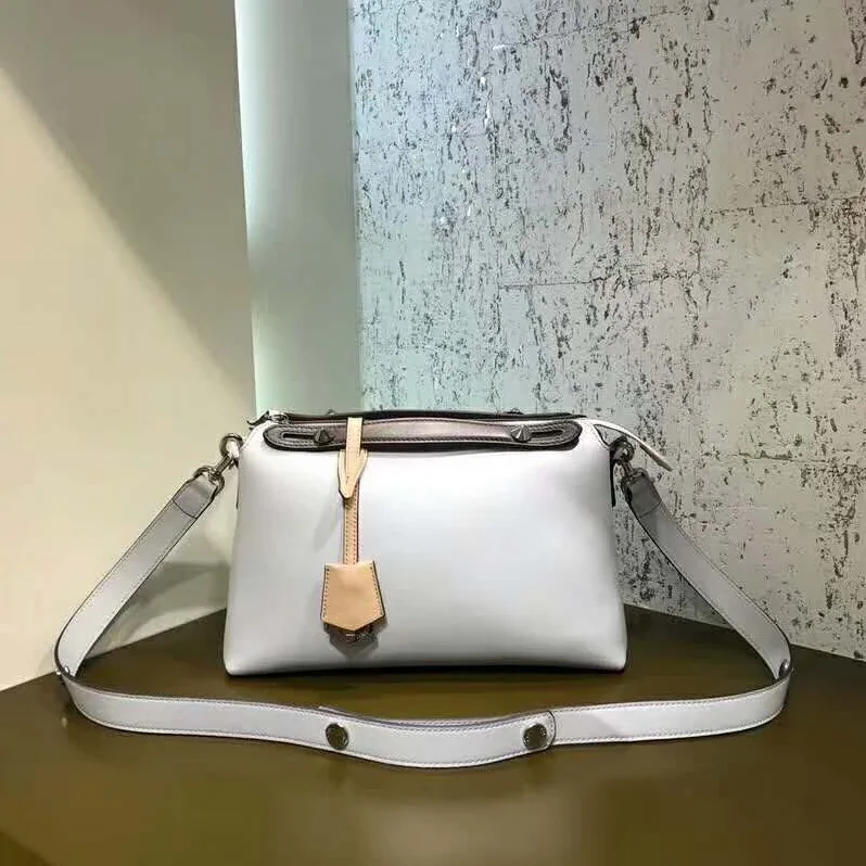 Fendi By the Way Regular Small Leather Boston Bag for Women in Aqua