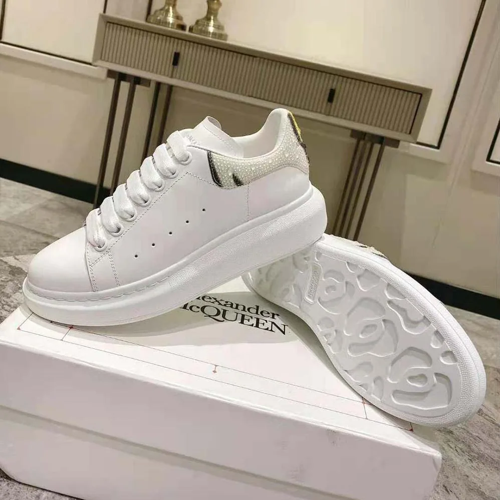 Alexander Mcqueen Oversized Sneaker in White for Women in Yellow/Black Alexander Mcqueen Oversized Sneaker in White for Women in Yellow/Black