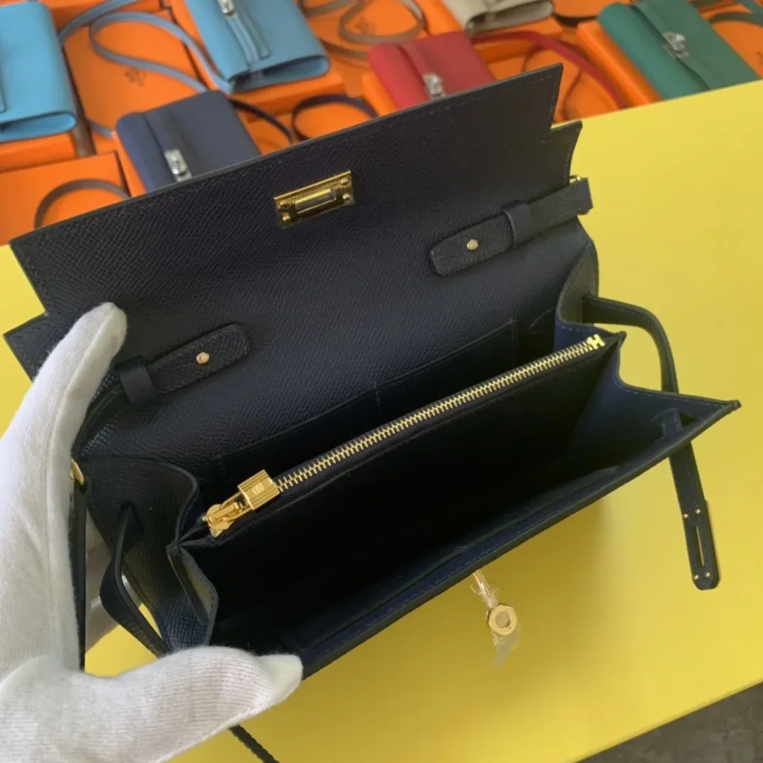 Hermes Kelly Wallet To Go Woc Epsom Blue Hermes Kelly Wallet To Go Woc Epsom Blue