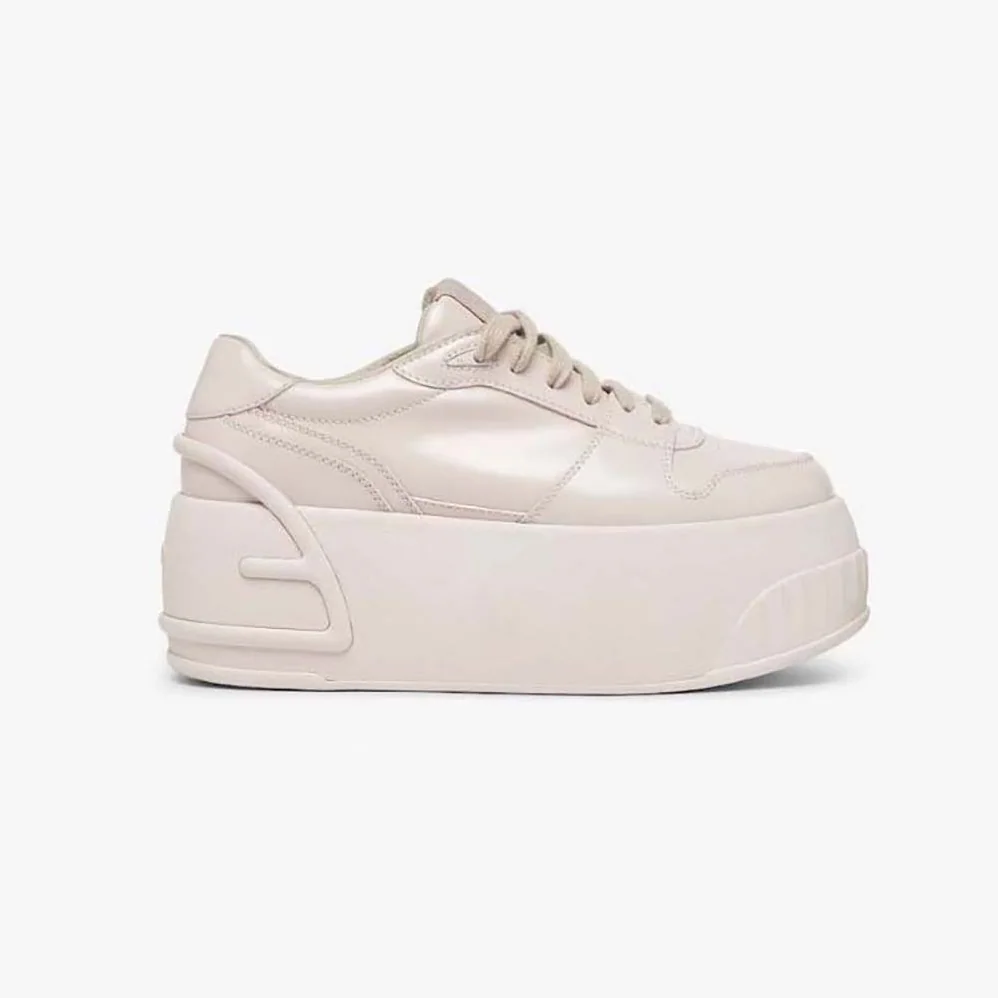 Fendi Fashion Show Beige Leather Low for Women in Tops