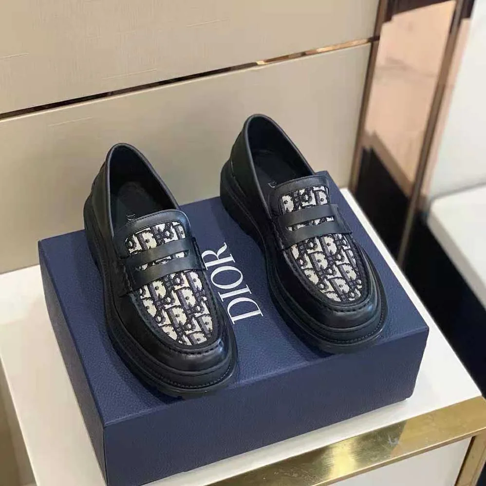 Dior Explorer Loafer Beige and Black Dior Oblique Jacquard for Men Dior Explorer Loafer Beige and Black Dior Oblique Jacquard for Men
