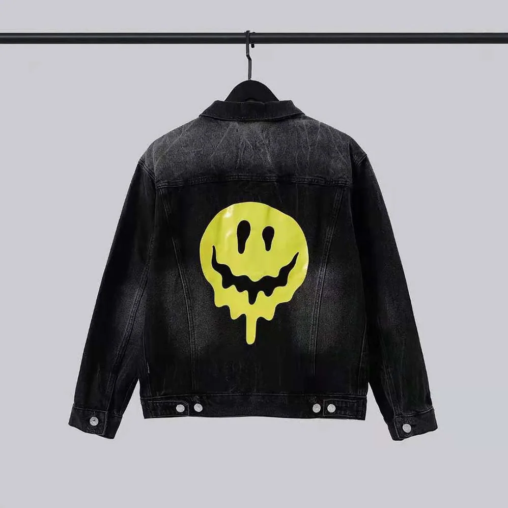 Balenciaga Drip Peace Large Fit Jacket in Black for Women in White Balenciaga Drip Peace Large Fit Jacket in Black for Women in White
