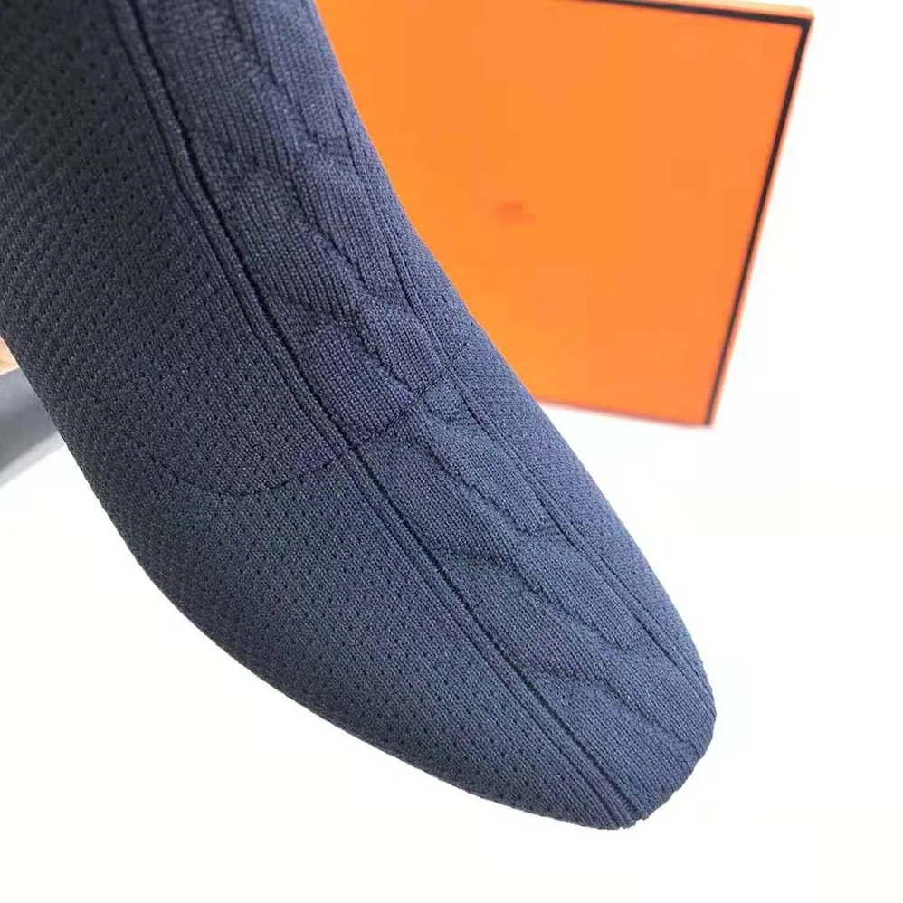Hermes Volver 60 Ankle Boot in 7cm Heel Height for Women in Navy