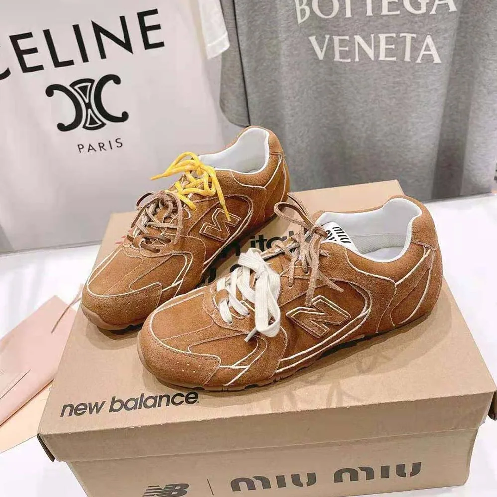Miu Miu New Balance X Miu Miu 530 SL Suede Sneakers for Women in Brown Miu Miu New Balance X Miu Miu 530 SL Suede Sneakers for Women in Brown
