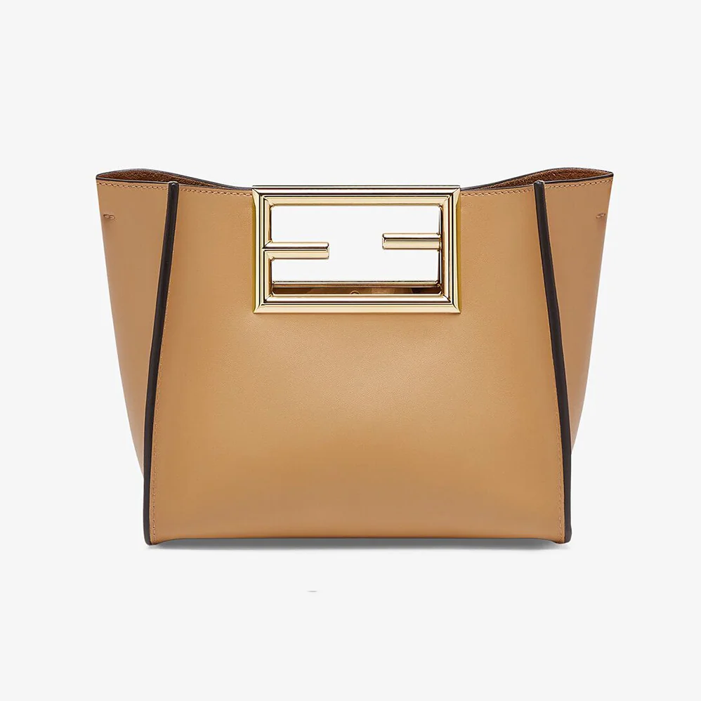 Fendi Way Small Made of Camellia-Colored Leather Bag for Women in Brown Fendi Way Small Made of Camellia-Colored Leather Bag for Women in Brown