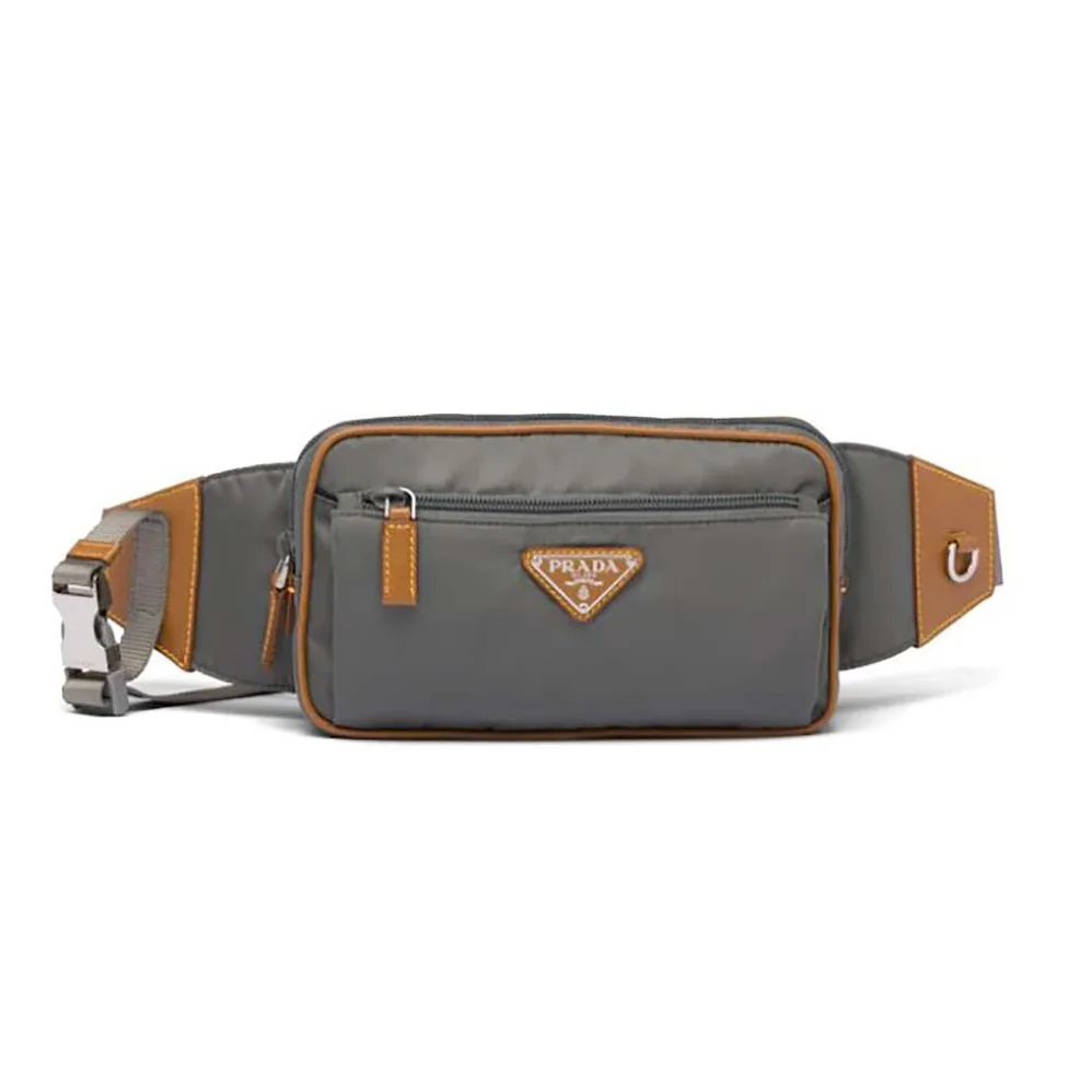 Prada Nylon Belt Bag for Men in Silver