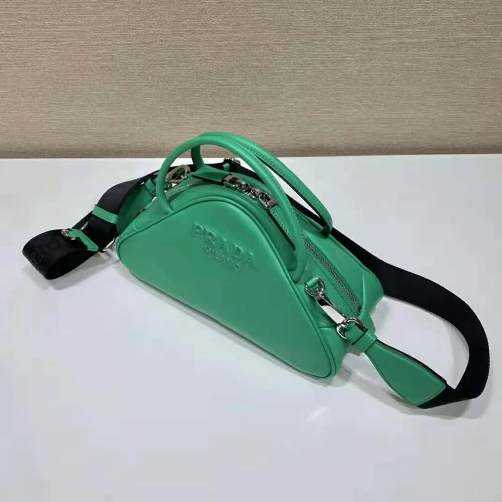 Prada Leather Prada Triangle Bag for Women in Green