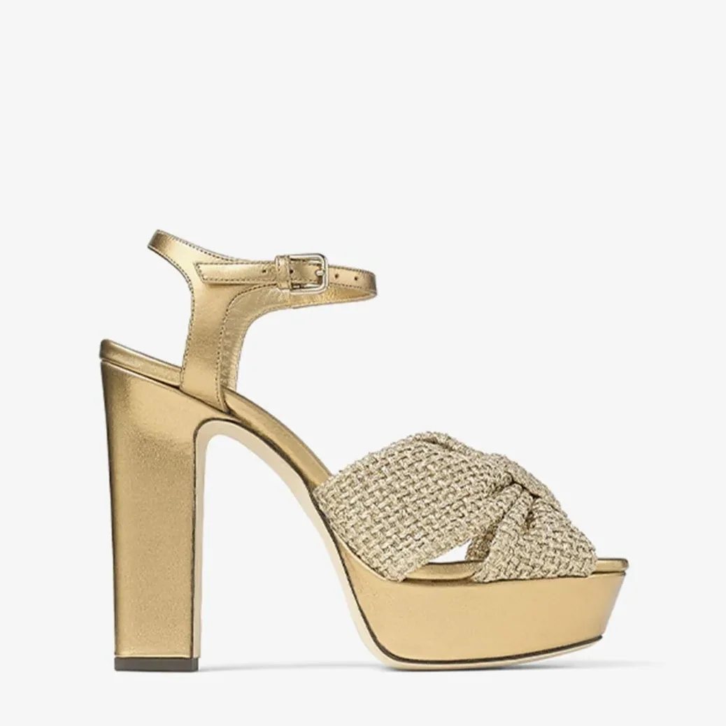 Jimmy Choo Heloise 120 Gold HELOISE120GVN Jimmy Choo Heloise 120 Gold HELOISE120GVN