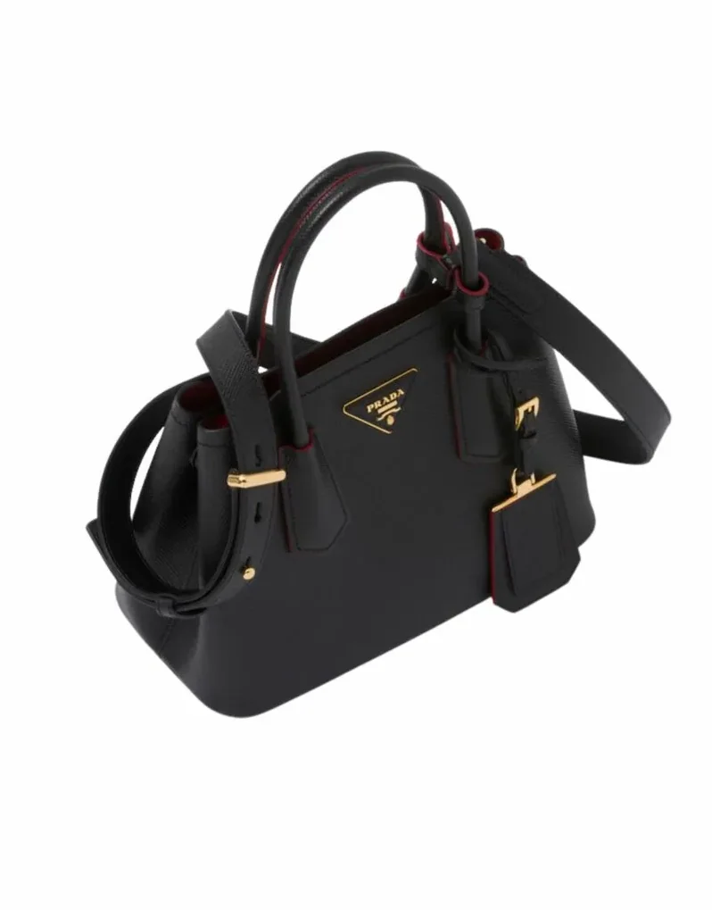 Prada Double Saffiano Mini Bag Black Prada Double Saffiano Mini Bag Black