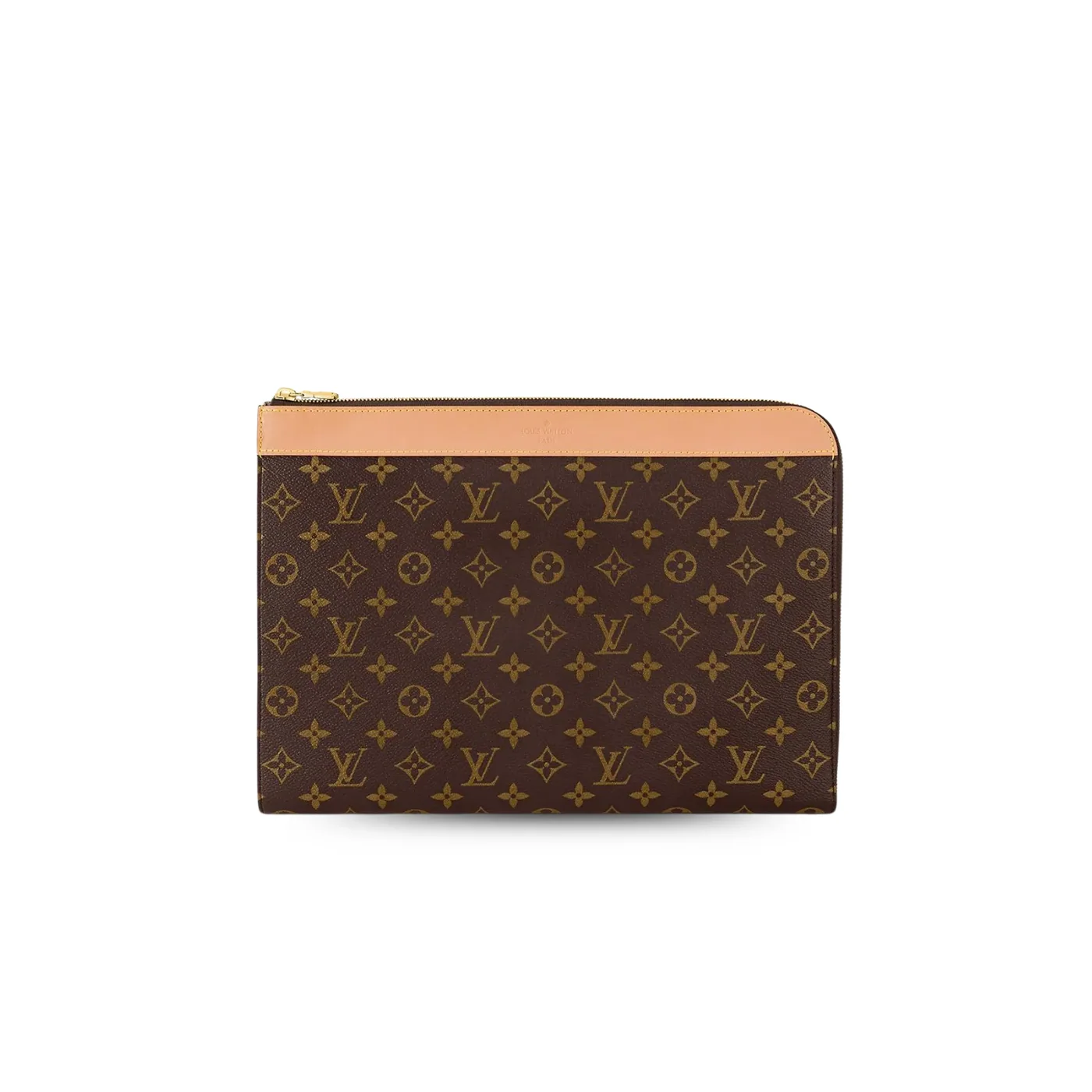 Louis Vuitton Pochette Jour Wallet Clutch & Pouch / Brown Monogram Canvas Gold Hardware