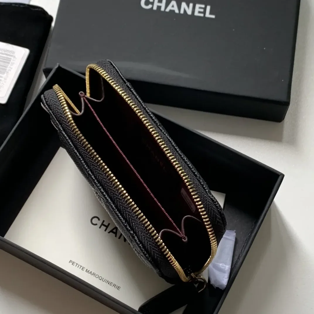 Chanel Zipped Coin Purse Pink Bag /