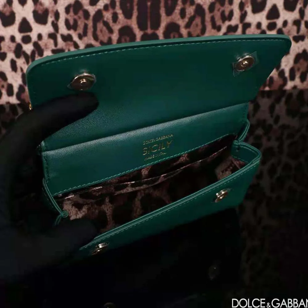 Dolce Gabbana D&G Small Sicily Handbag for Women in Green Dolce Gabbana D&G Small Sicily Handbag for Women in Green
