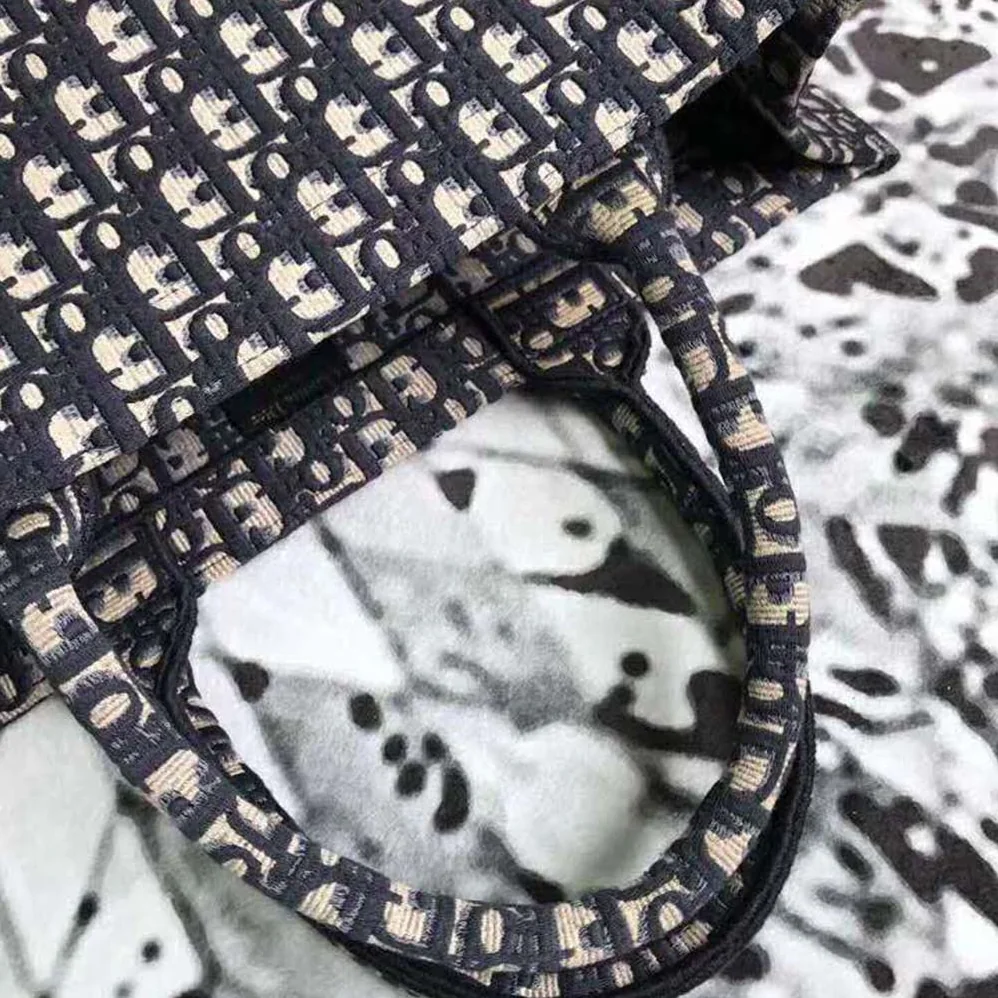 Dior Book Tote Dior Oblique Bag in Embroidered Canvas for Women in Silver Dior Book Tote Dior Oblique Bag in Embroidered Canvas for Women in Silver