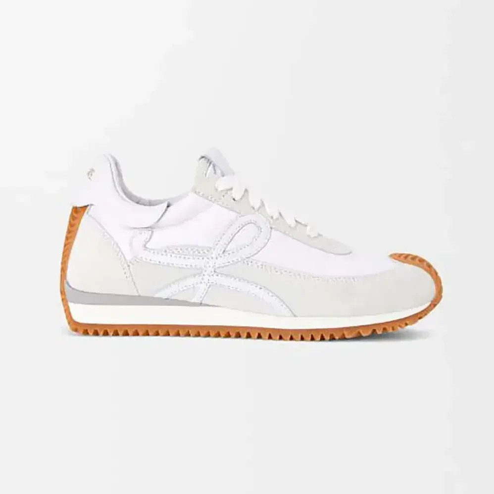 Loewe Flow Runner in Nylon and Suede for Unisex in White Loewe Flow Runner in Nylon and Suede for Unisex in White