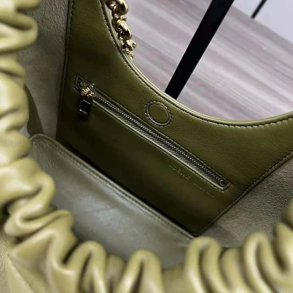 Loewe Small Squeeze Bag in Nappa Lambskin for Women in Dark Green